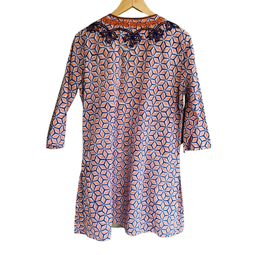Roberta Roller Rabbit Embroidered Orange Tunic - Picture 2 of 5